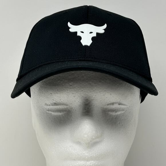 Under Armour Project Rock Womens Hat Cap Black Dwayne Johnson Snapback 6 Panel - Picture 2 of 11